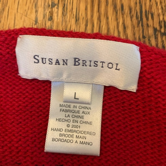 Susan Bristol winter sweater cardigan penguins vintage - Picture 7 of 8